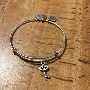 Alex and ani silver key bracelet